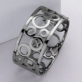 Hinged Metal Bangle Bracelet