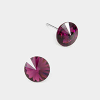 8mm Round Crystal Stud Earrings