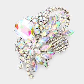 Glass Crystal Bouquet Brooch / Pendant