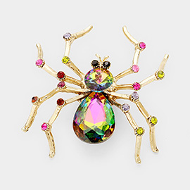 Crystal Spider Pin Brooch