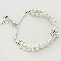 Pave Star Beaded Bracelet