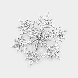 Crystal Snowflake Pin Brooch