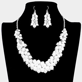 Pearl Cluster Necklace