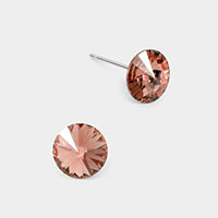 8mm Round Crystal Stud Earrings