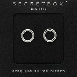 SECRET BOX_Sterling Silver Dipped Donut Stud Earrings