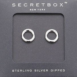 SECRET BOX_Sterling Silver Dipped Donut Stud Earrings