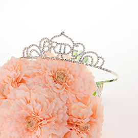 Rhinestone Paved BRIDE Message Bridal Wedding Tiara