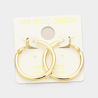 14K gold dipped 1.2 Inch Hypoallergenic hoop earrings