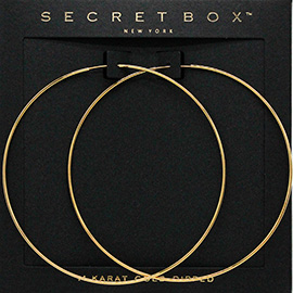 SECRET BOX_14K Gold Dipped Wire Hoop Earrings