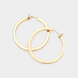 Metal Hoop Clip on Earrings