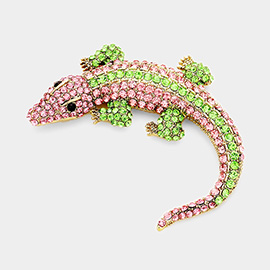 Crystal Pave Crocodile/Alligator Pin Brooch