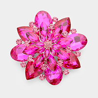 Crystal Flower Pin Brooch