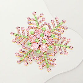 Crystal Pave Snowflake Pin Brooch / Pendant