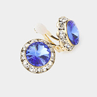 Rivoli Cut Genuine Crystal Clip on Earrings