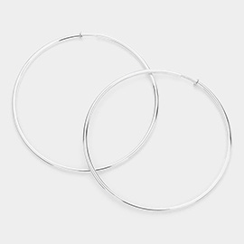 Extra Large Metal Hoop Clip On Earrings