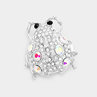 Rhinestone Pave Ladybug Pin Brooch