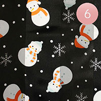 6PCS - Silk Feel Snowman Pattern Print Scarf
