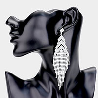 
Rhinestone Pave Fringe Evening Earrings 