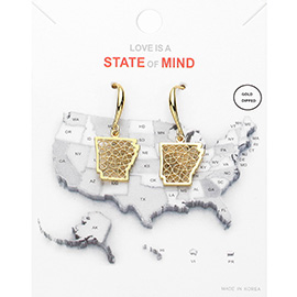 Gold Dipped Arkansas State Earrings