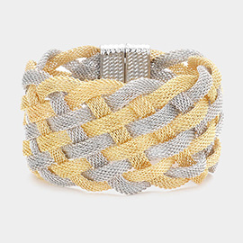 Braided Metal Mesh Magnetic Bracelet