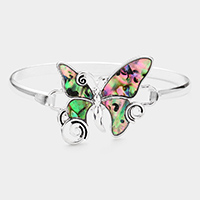 Abalone Metal Butterfly Hook Bracelet