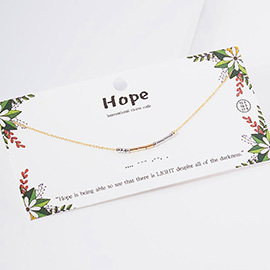 HOPE Message Morse Code Pendant Necklace