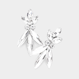 Marquise Stone Accented Evening Earrings