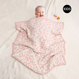 Leopard Patterned Reversible Kids Throw Blanket