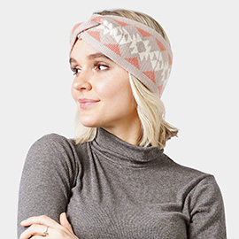 Western Pattern Knit Headband