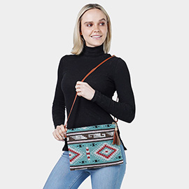 Western Patterned Crossbody / Clutch Bag