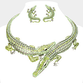 Double Alligator Evening Necklace