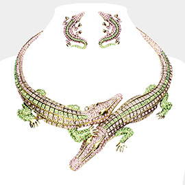 Double Alligator Evening Necklace