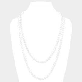 Faceted Beaded Long Necklace