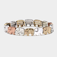 Metal Elephant Stretch Bracelet