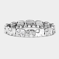 Metal Elephant Stretch Bracelet