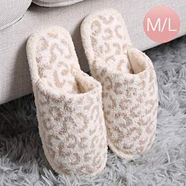 Leopard Patterned Soft Home Indoor Floor Slippers