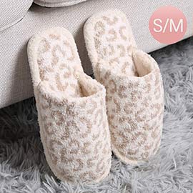 Leopard Patterned Soft Home Indoor Floor Slippers