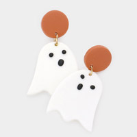 Halloween Ghost Polymer Clay Dangle Earrings