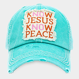 KNOW JESUS KNOW PEACE Vintage Baseball Cap