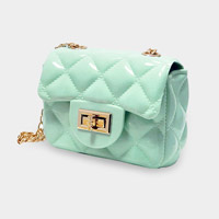 Quilted Jelly Mini Micro Crossbody Bag