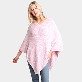 Mixed Printed Soft Poncho