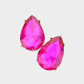 Teardrop Stone Evening Earrings