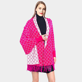 Luxury Patterned Poncho