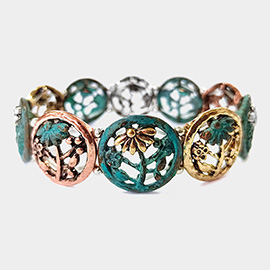 Metal Flower Stretch Bracelet