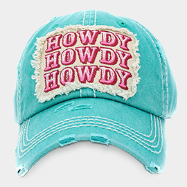 HOWDY Message Vintage Baseball Cap