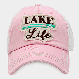 LAKE Life Message Mesh Back Vintage Baseball Cap