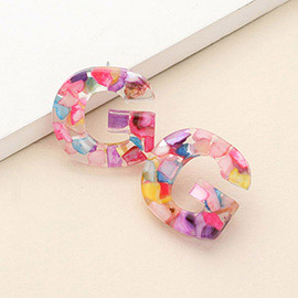 -G- Colorful Monogram Earrings