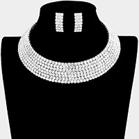 Rhinestone Pave Evening Choker