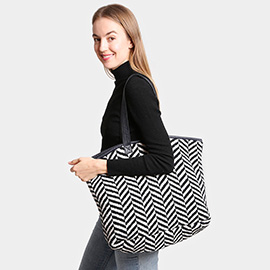 Herringbone Tote Bag