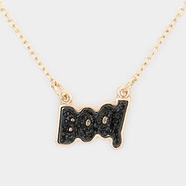 Halloween Boo Message Pendant Necklace